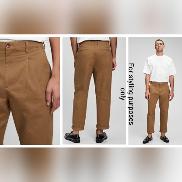 Gap Relaxed Vintage Pleated Khakis with Washwell Iconic Khakis - Sz 30 - Picture 13 of 13